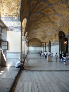 Girl passed out in the upper gallery of the Hagia Sophia